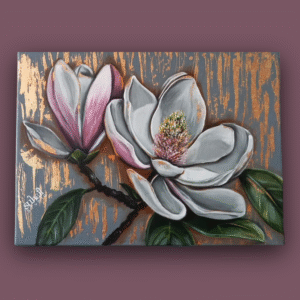 workshop presencial atrevete a florescer, pintura acrilica na tela